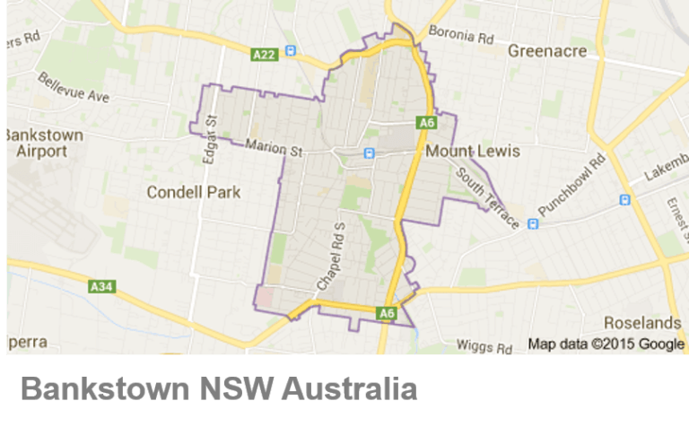 Map of Bankstown