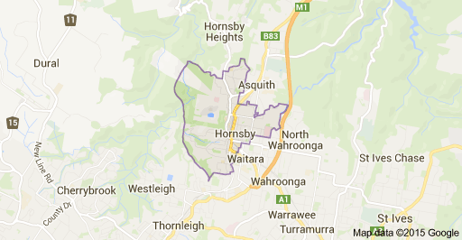 Map of Hornsby