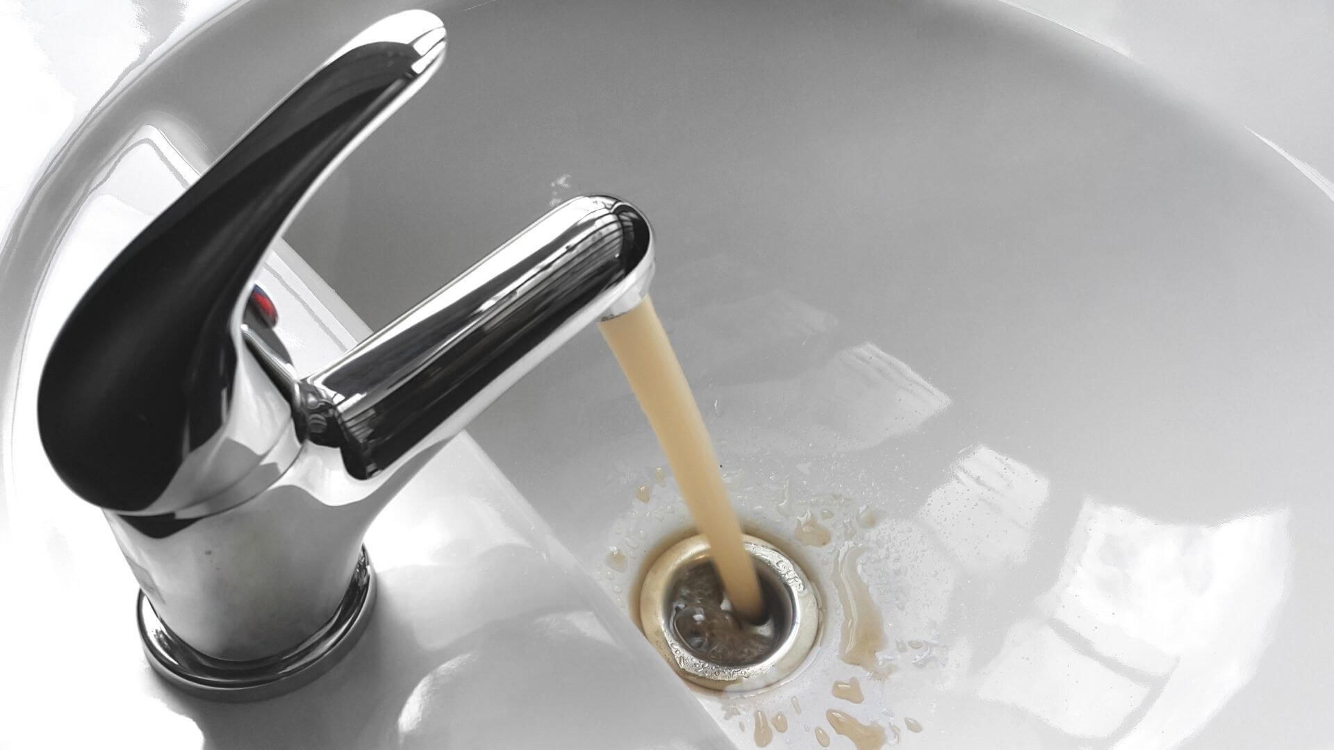 brown water coming from tap