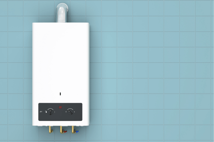 Slimline Hot Water Heater on a wall