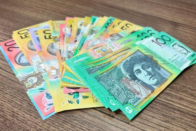 Australian Money on a table