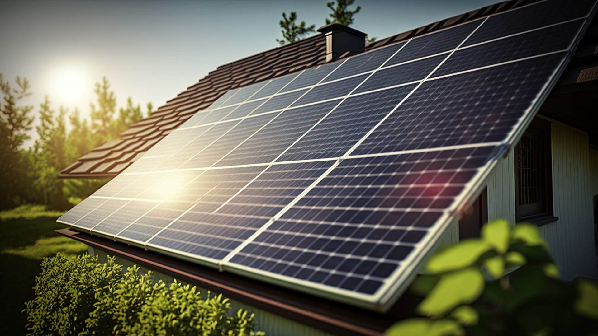 solar panels on house
