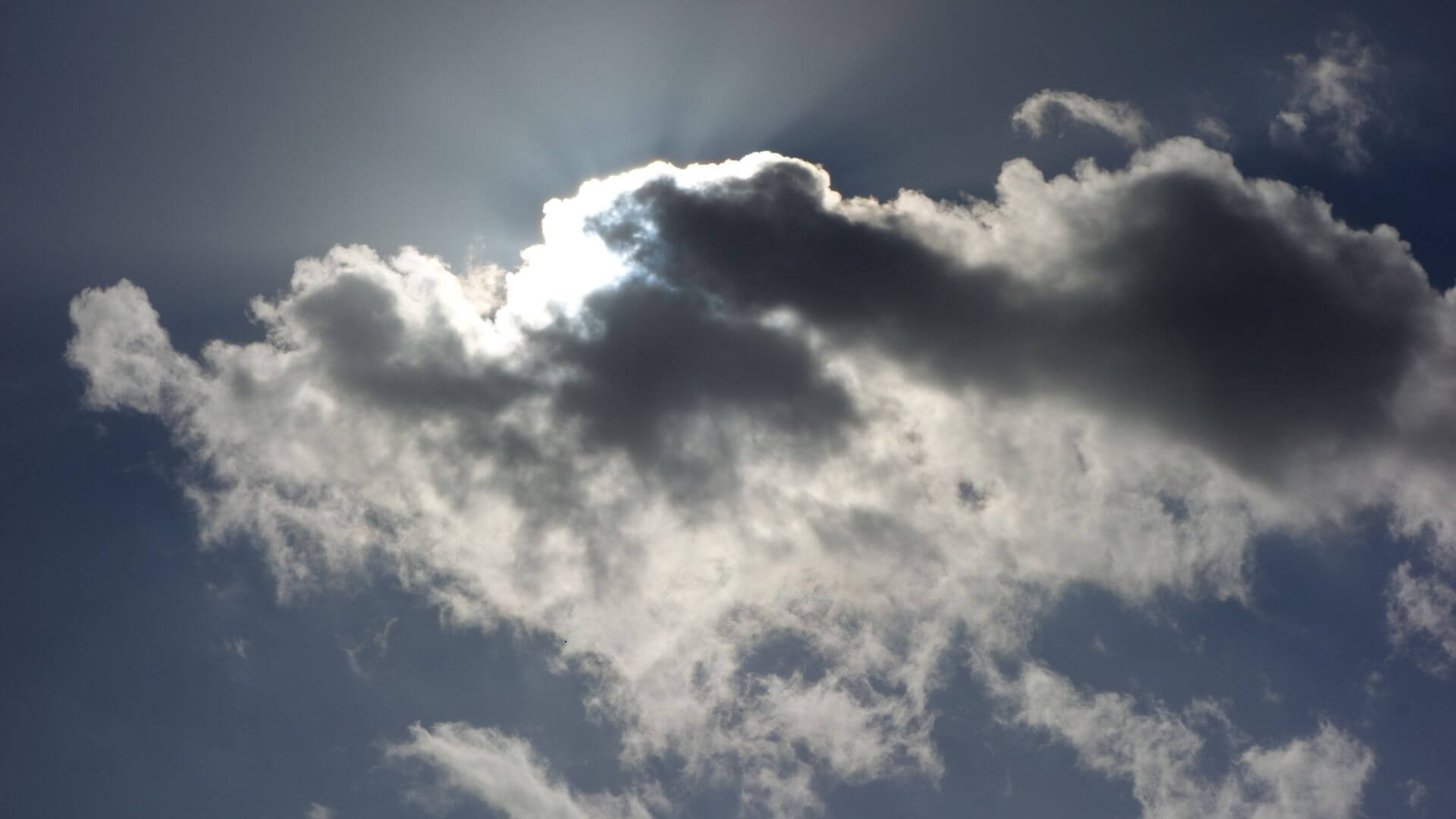 sun hidden behind clouds