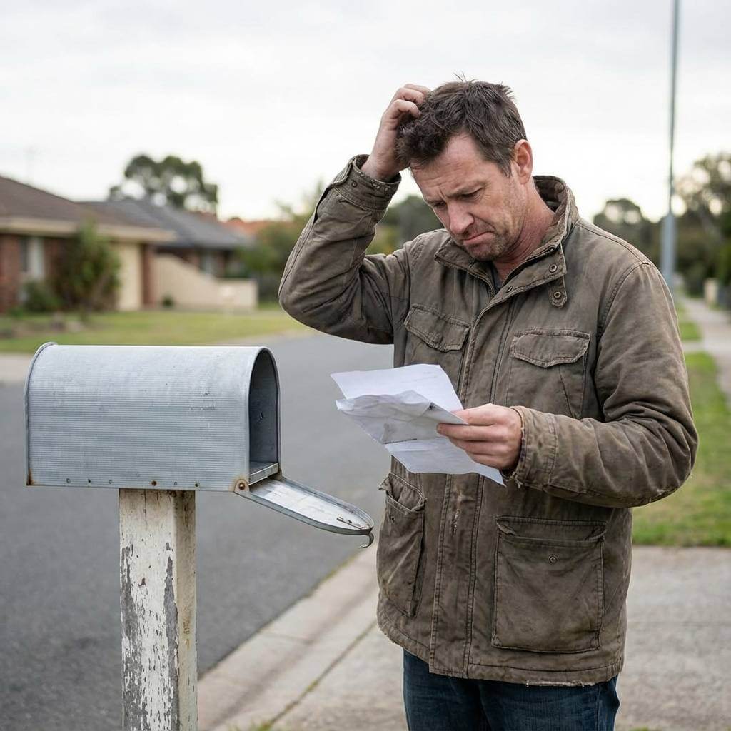 man not happy about receiving a bill for non compliance